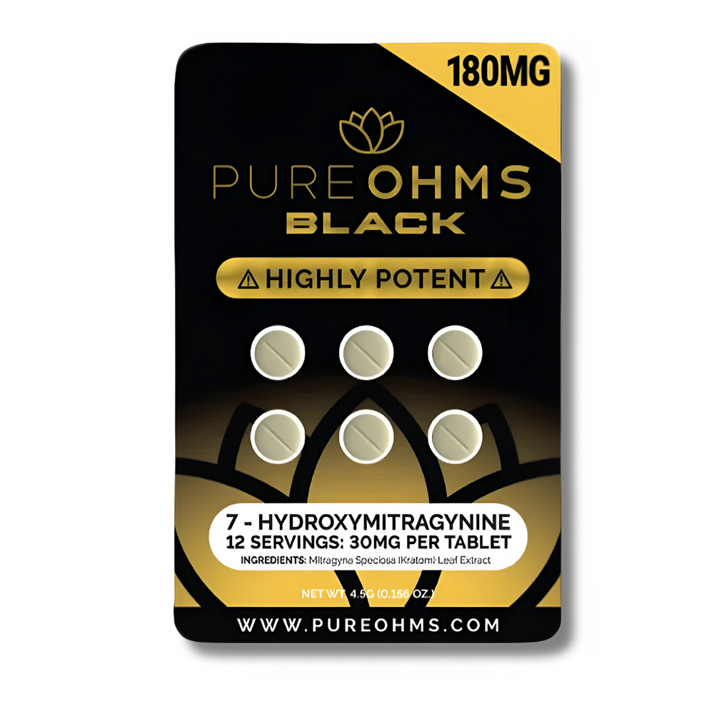 Pure OHMS Black Chewable Tablets 180MG 6 CT.
